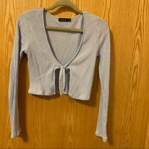 Glassons ribbed front tie top